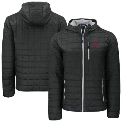  Nebraska Huskers Cutter & Buck Rainier Eco PrimaLoft Hooded Full-Zip Jacket - Black